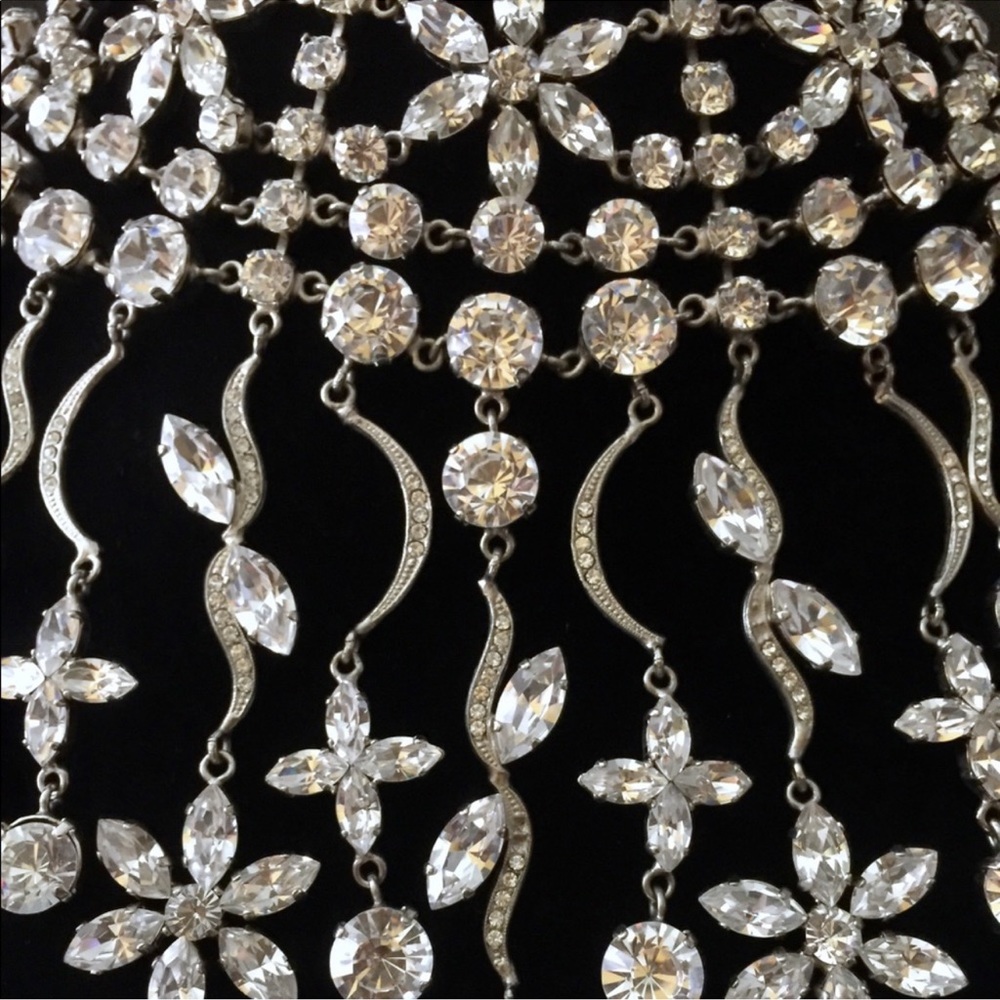 🇦🇪 UAE VINTAGE CRYSTALS CHOCKER NECKLACE & EARRINGS SET - Picture 6 of 10